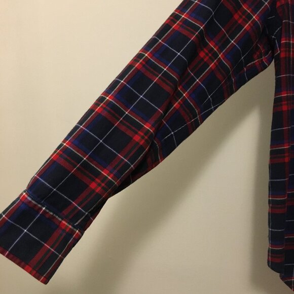 Ralph Lauren Crested Plaid 100% Cotton Flannel Button Down Shirt - Picture 7 of 15